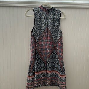 Colorful and abstract high neck dress